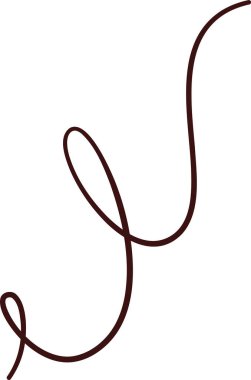 El Çizimi Soyut Eğri Çizgisi Vektör ResmiComment