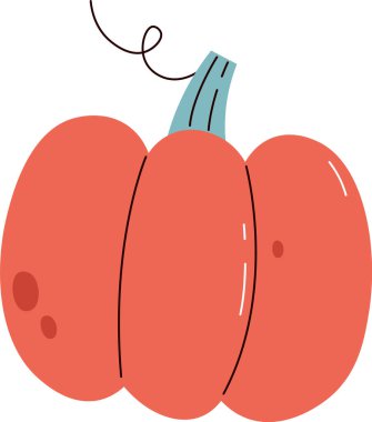 El yapımı Balkabağı Sebze Vektör İllüstrasyonu