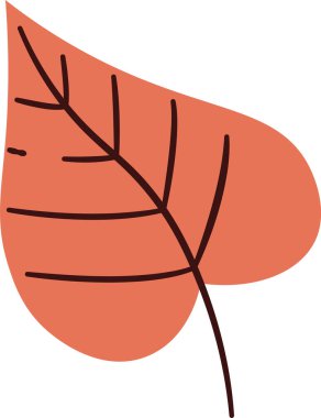 El Yazması Sonbahar Yaprak Vektörü İllüstrasyonu