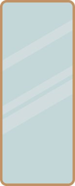 El Çizimi Dikdörtgen Ayna Vektörü İllüstrasyonu