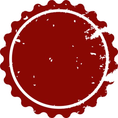 Grunge Circle Posta Damga Vektörü İllüstrasyonu