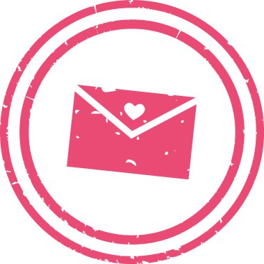 Zarif Vektör Resimli Sevgililer Günü Damgası