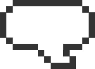 Piksel Konuşma Kabarcık Vektörü İllüstrasyonu