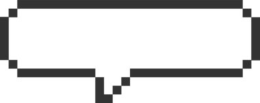 Piksel Konuşma Kabarcık Vektörü İllüstrasyonu