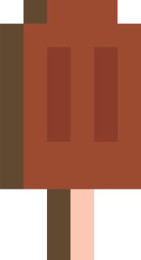 Piksel Sanat Dondurması Yapıştırıcı İllüstrasyonunda