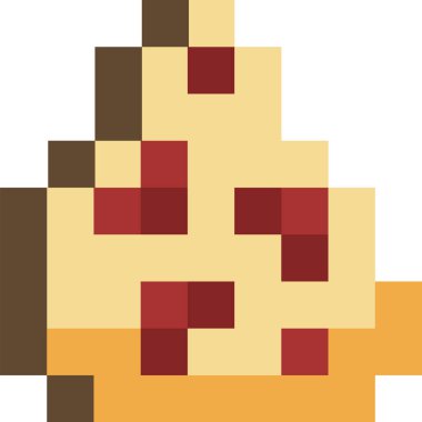 Piksel Resim Pizza Dilimleyici İllüstrasyonu