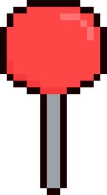 Piksel Sanat Lolipop Vektör İllüstrasyonu