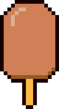 Piksel Sanat Dondurma Vektörü İllüstrasyonu