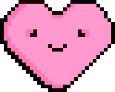 Yüz Vektörü İllüstrasyonlu Piksel Sanat Duyusu