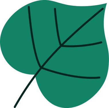 El Yazması Sonbahar Ağacı Yaprak Vektörü İllüstrasyonu