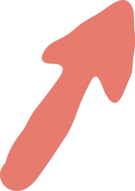 El Çizimi Ok Şekli Vektör İllüstrasyonu