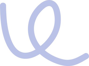 El Çizimi Eğri Doodle Vektör İllüstrasyonu