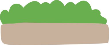 Bitki Vektörü İllüstrasyonlu El Çizimi Ot