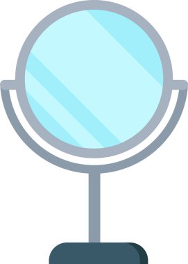 Yuvarlak Masa Aynası Vektörü İllüstrasyonu