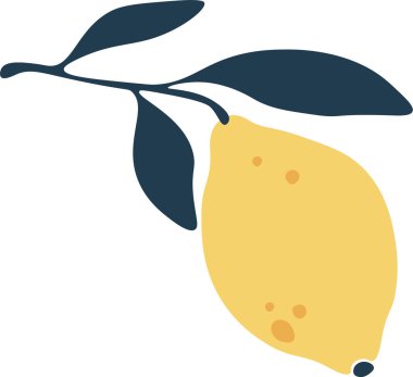 Soyut Lemon Branch Vektör İllüstrasyonu
