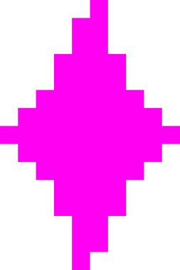 Asit Neon Yıldızı Piksel Sanat Vektörü İllüstrasyonu