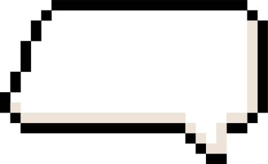 Piksel Sanat Konuşması Kabarcık Vektörü İllüstrasyonu