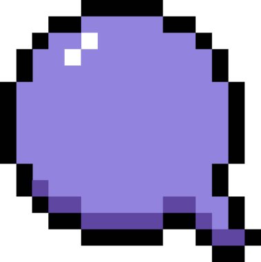 Piksel Sanat Yuvarlak Konuşma Kabarcık Vektörü İllüstrasyonu