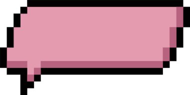 Piksel Sanat Konuşması Kabarcık Vektörü İllüstrasyonu