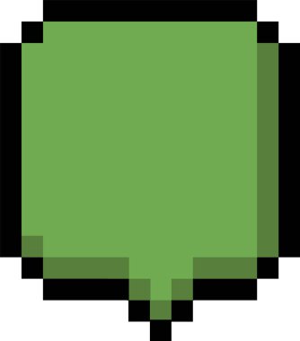 Piksel Sanat Konuşması Kabarcık Vektörü İllüstrasyonu