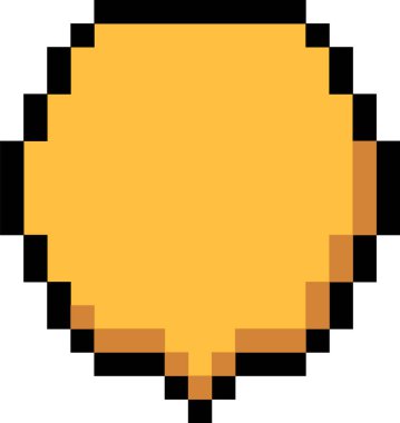 Piksel Sanat Yuvarlak Konuşma Kabarcık Vektörü İllüstrasyonu