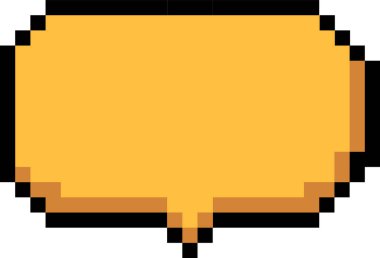 Piksel Sanat Konuşması Kabarcık Vektörü İllüstrasyonu