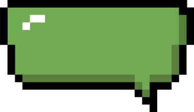 Piksel Sanat Konuşması Kabarcık Vektörü İllüstrasyonu