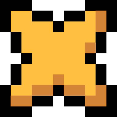 Piksel Sanat Yıldızı Vektör İllüstrasyonu