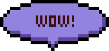 Piksel Sanatı Vay canına Konuşma Baloncuk Vektörü İllüstrasyonu