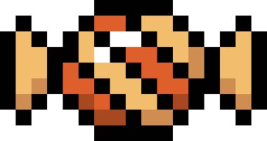 Piksel Sanat Şekeri Vektör İllüstrasyonu