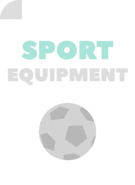 Spor Malzemeleri Dükkanı Poster Vektörü İllüstrasyonu