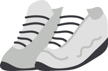 Sport Sneakers Ayakkabı Vektörü İllüstrasyonu