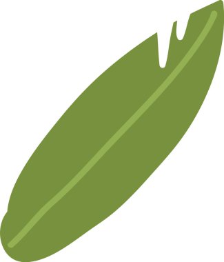 El Çizimi Yaprak Vektörü İllüstrasyonu