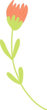 El Çizimi Çiçek Çiçeği Vektörü İllüstrasyonu