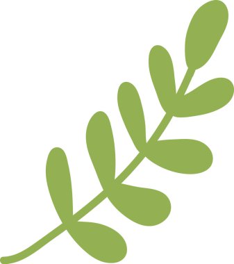 El Çizimi Yaprak Vektör İllüstrasyonu