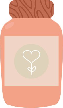 Kozmetik Kavanozu El Çizimi Vektör İllüstrasyonu