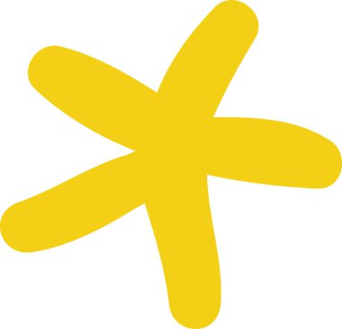 Doodle Lined Star Vektör İllüstrasyonu