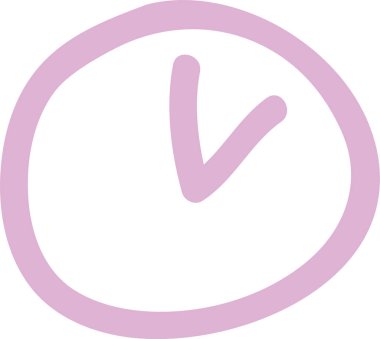 Doodle Lined Saat Vektörü İllüstrasyonu