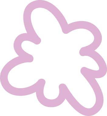 Doodle Çizgili Soyut Şekil Vektörü İllüstrasyonu