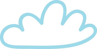 Doodle Soyut Bulut Şekil Vektörü İllüstrasyonu