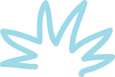 Doodle Soyut Çizgili Bitki Vektörü İllüstrasyonu