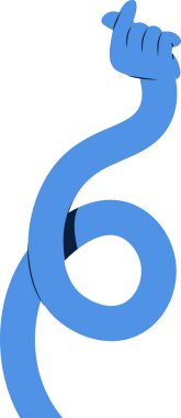 Elle çizilmiş Uzun Uzatılmış El Vektörü İllüstrasyonu