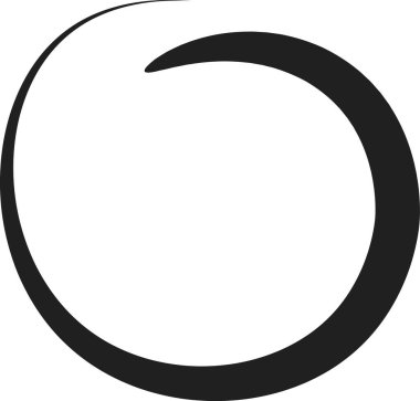 Scribble Circle Doodle Vektör İllüstrasyonu