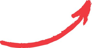 Doodle Arrow Fırça Vektörü İllüstrasyonu