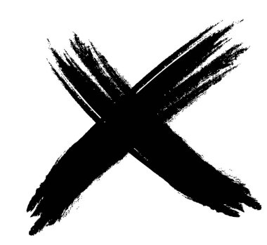 Çapraz Mark Doodle Vektör İllüstrasyonu