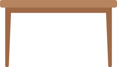 El Çizimi Tahta Masa Vektörü İllüstrasyonu