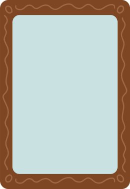 Tahta Dikdörtgen Ayna Vektörü İllüstrasyonu