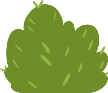 Bush Bitki Elle Çizilmiş Vektör İllüstrasyonu