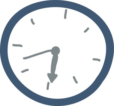 El Yazması Duvar Saatleri Vektör İllüstrasyonu