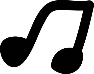 Doodle Müzik Nota Vektörü İllüstrasyonu